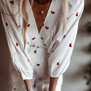 Heart Vintage white playsuit *NEW*