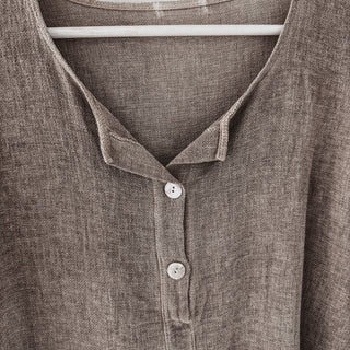Loli TAUPE linen blouse *NEW*