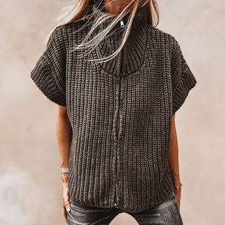 Khaki  Zip knit *NEW*
