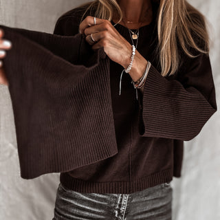 Detachable BROWN roll neck jumper *NEW*