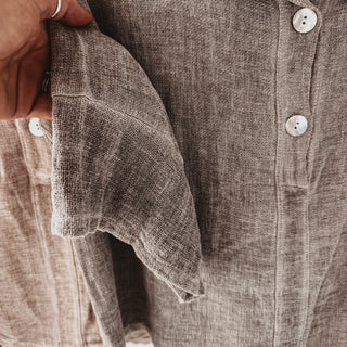 Loli TAUPE linen blouse *NEW*