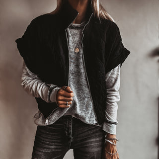 Black Charlston quilted bomber *NEW*