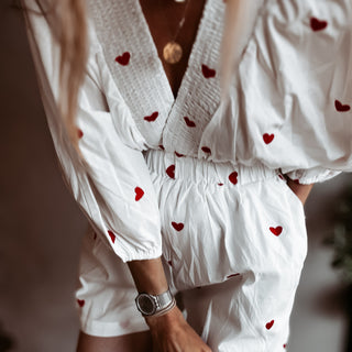 Heart Vintage white playsuit *NEW*
