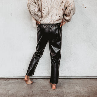 Faux leather jeans joggers *NEW*