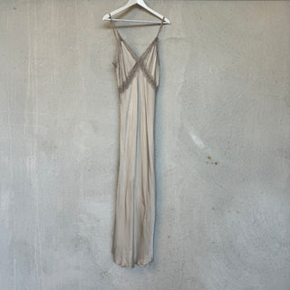 Sienna Lace Satin Slip dress SILVER CHAMPAGNE *new*