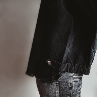 Corduroy military BLACK jacket *NEW*