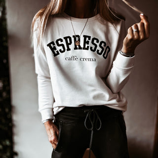 ESPRESSO vintage white (cream) sweatshirt *relaxed style* NEW