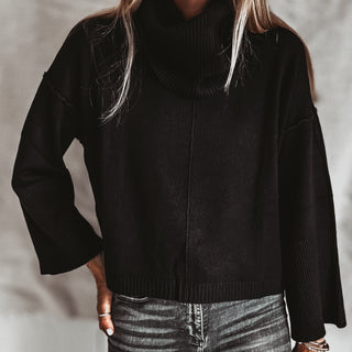 Detachable BLACK roll neck jumper *NEW*