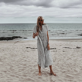 Amaranto Stripe ruffle dress *NEW*