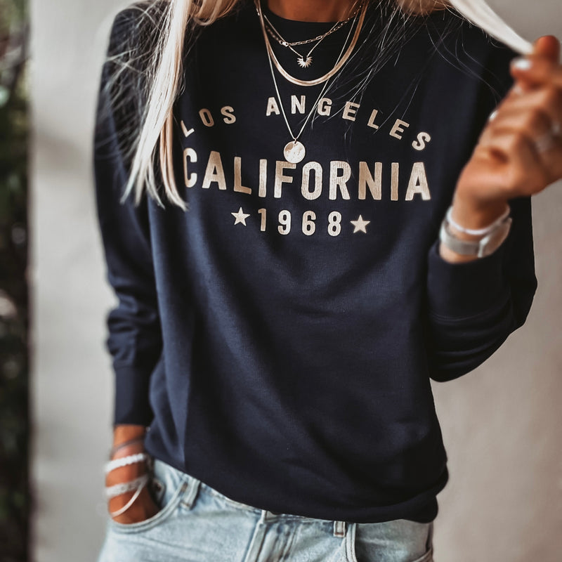 Navy los angeles sweatshirt hotsell