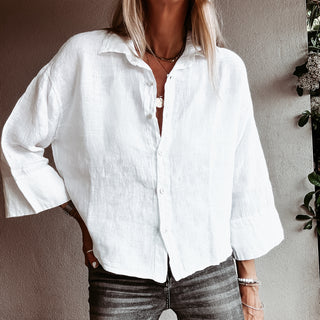 Lagos linen white blouse