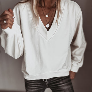 Cream Cam V neck sweatshirt *NEW*