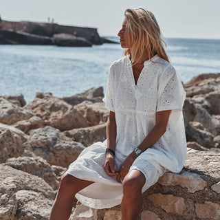 Sevena broderie anglais WHITE dress *NEW*