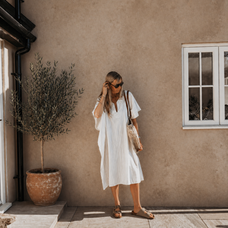Altair Subtle stripe vintage white dress *NEW*