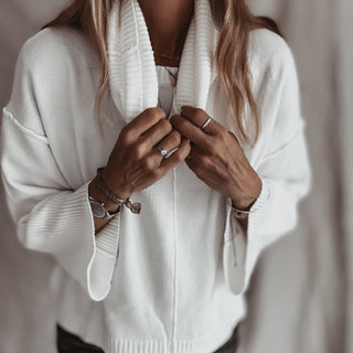 Detachable WHITE roll neck jumper *NEW*