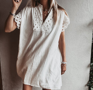 VINTAGE WHITE Meriden short dress *NEW*