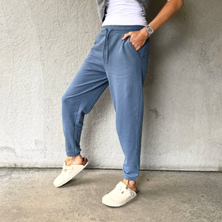 Denim blue college joggers *NEW*