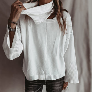 Detachable WHITE roll neck jumper *NEW*