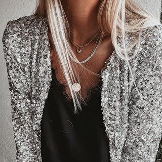 Rio Silver Sequin bolero jacket