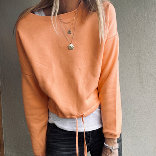 Native slightly cropped CORAL sweatshirt *relaxed style*