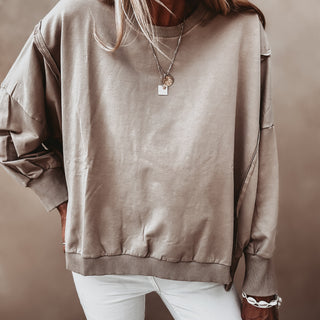 Taupe Perugia super slouchy sweatshirt *NEW*