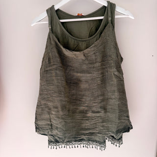 Khaki double layered vest top *NEW*