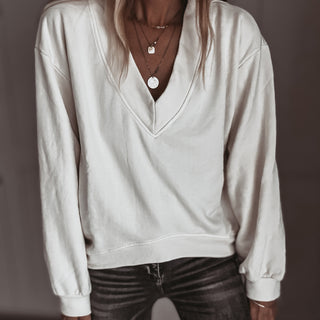 Cream Cam V neck sweatshirt *NEW*