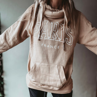 COLLEGE tan PARIS Hoody *BACK IN STOCK*