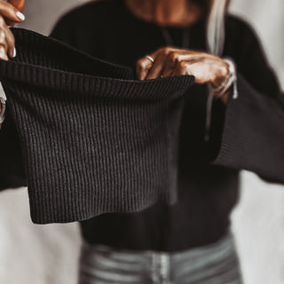 Detachable BLACK roll neck jumper *NEW*