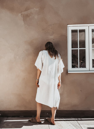 Altair Subtle stripe vintage white dress *NEW*