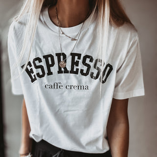 ESPRESSO white tee *boyfriend fit* *NEW*