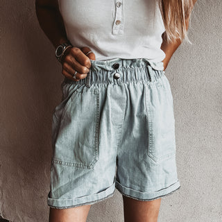 Poppy paperbag shorts DENIM BLUE *NEW*