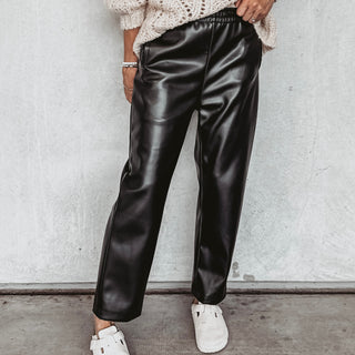 Faux leather jeans joggers *NEW*