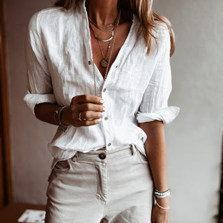 Madison linen white blouse *NEW*