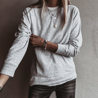 Light heather grey college sweatshirt *NEW*