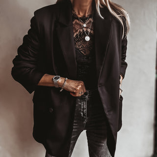 Black double breasted  blazer NEW*