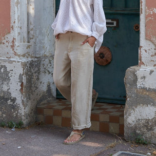 Beige Glacia LINEN pants  *NEW*