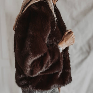 Faux fur BROWN jacket *NEW*