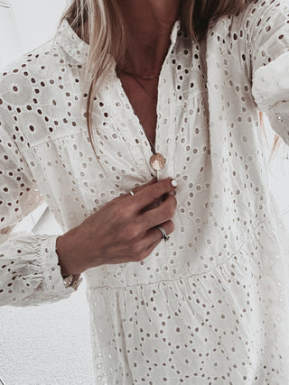 Broderie Anglaise vintage white dress