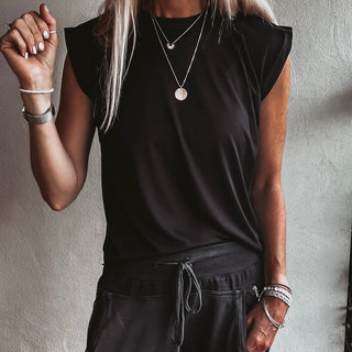 The perfect tee tank DARK HEATHER GREY top *NEW*