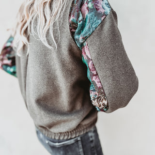 Khaki floral bomber blazer *NEW*