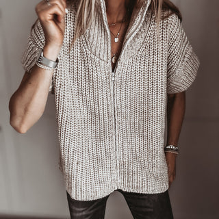 BEIGE Zip knit *NEW*