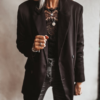 Black double breasted  blazer NEW*
