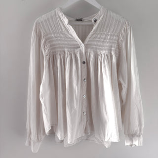 Cream Pennie pleated blouse *NEW*