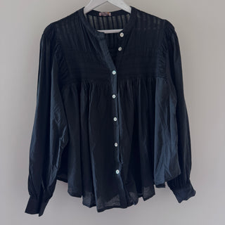 Black Pennie pleated blouse *NEW*