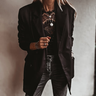 Black double breasted  blazer NEW*