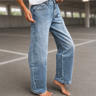 Billy stone washed blue barrel jeans *NEW*