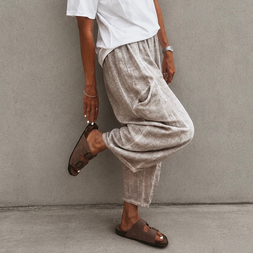 BEIGE Lora linen joggers *NEW*