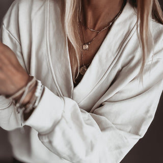 Cream Cam V neck sweatshirt *NEW*