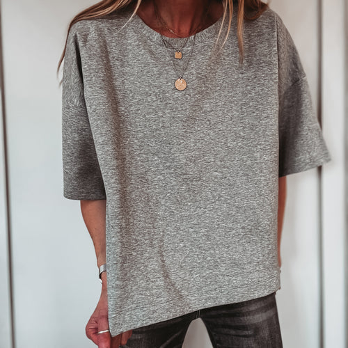 Slouchy grey sweat tee  *NEW*